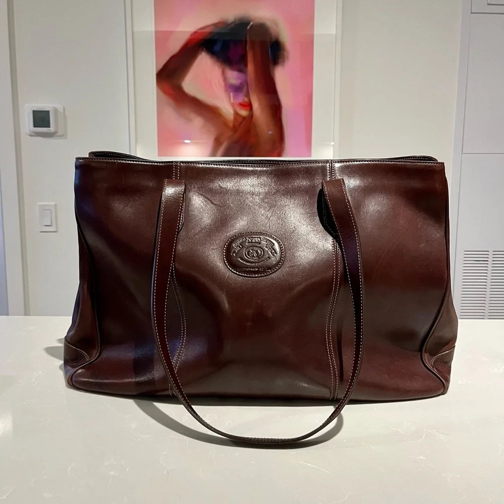 Vintage Leather Ghurka Tote - Picture 1 of 9
